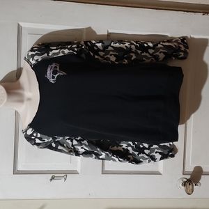 Classy Long Sleeve Camo Cherokee NC Top M